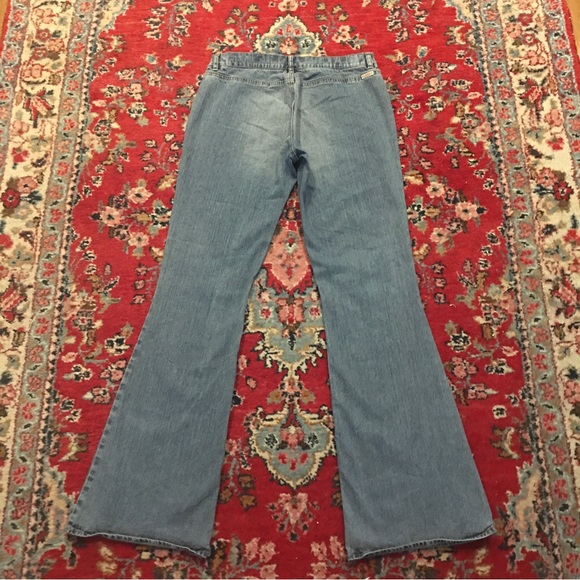 Vintage Guess Floral Embroidered Stretch Flare Denim Jeans  HONG KONG 30/32 - Picture 4 of 12